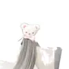 Lindo Oso de Caricatura Estilo Japonés Lazo para el Cabello Doble Cola de Caballo Niña Loli Súper Adorable Accesorio para el Cabello de Niños de Jardín de Infancia