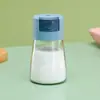 Frasco Dosificador de Condimentos, Botella de Vidrio para Cocina Tipo Prensa para Control de Sal y Condimentos, Caja Sellada para Condimentos, Frasco Dosificador de Sal y Glutamato Monosódico
