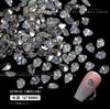 Celebridade da Internet Popular Joias de Nail Art Gelo Transparente Luxo Leve Cor Super Brilho Luz Diamante Apontado Zircônia Simples Amor Nail Art Zircônia