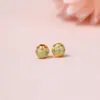 Cuentas Redondas Espaciadoras de Flor de Margarita Fu con Aceite Goteado de Oro de 18 Quilates para Pulsera DIY, Collar, Joyería Tejida a Mano con Cuentas Redondas en stock