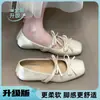 Sapatos Mary Jane Femininos 2026 Verão Novo Estilo Delicados Estilo Fada com Salto Escondido, Laço, Bico Quadrado e Boca Rasa