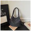 Nova Moda Bolsa de Ombro Único Casual com Bolinhas Estreladas Moda Estilo Coreano Brilhante Cintilante Bolsa Transversal Passeio Trabalho Bolsa de Mão Bolsa Mulheres