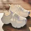 Zapatos de dad shoes para mujer 2026 nuevo modelo de verano, malla transpirable, suela gruesa, que aumentan la altura, adecuados para combinar con faldas, zapatos casuales deportivos, zapatillas para correr