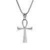 Suprimento transfronteiriço aço inoxidável Colar cruz Anka personalizado brilhante pingente nicho masculino acessórios hip hop em estoque