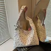 Bolsa de pana casual estilo coreano de gran capacidad para mujer, bolso de mano 2026, nuevo estampado de estrella, bandolera individual para el hombro