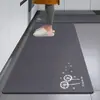 Alfombrillas de Cocina de Piso Nórdicas Simples Absorbentes de Agua y Aceite Barro de Diatomeas Alfombrillas Suaves Hogareñas Juego de Dos Piezas Alfombrillas Antideslizantes Venta al por Mayor Transfronteriza
