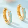 Direto da Fábrica: Vários Estilos de Brincos de Esmalte em Estoque, Incluindo Argolas e Presilhas de Orelha Estilo Chinês, com Esmalte Colorido Macaron e Designs de Gotejamento de Óleo