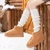 Botas de Nieve Cálidas con Suela Gruesa para Mujer Invierno Más Terciopelo Felpa Gruesa Zapatillas de Algodón Hogar Exterior Zapatos de Algodón para Mujer Venta al por Mayor