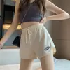 Novos shorts esportivos de verão, cintura elástica, calças casuais soltas, design petite feminino, hot pants atacado