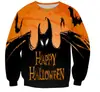 Suéter Divertido de Halloween con Elementos de Dibujos Animados para Hombres y Mujeres Transfronterizo, Suéter Festivo, Tops con Estampado 3D de Terror para Niños