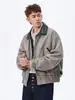 Chaqueta de Trabajo Acu para Hombre con Color de Contraste, Pana, Solapa, Patchwork, Casual de Alta Gama, Otoño e Invierno 2026
