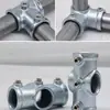 Accesorios de Junta de Tubería de Hierro Galvanizado de 6 Puntos Conector de Tubería de Acero Galvanizado Hebilla Fija para Tubería Redonda Hebilla de Tres Vías Cuatro Vías