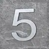 Adesivo Digital Estéreo de Acrílico Letras Bronze Dourado Preto e Branco Número do Quarto Adesivo de Parede Placa de Número de Porta Placa