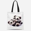 Amazon Transfronterizo Bolsa de Lona de Panda de Dibujos Animados Nueva y Linda Bolso de Mano para Estudiante y Trabajador de Oficina Bolsa de Viaje al Trabajo Al por Mayor