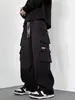 Pantalones cargo funcionales de estilo americano con múltiples bolsillos para hombre, pantalones casuales rectos de moda con múltiples bolsillos para adolescentes