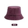 Amazon Sombrero de Pescador de Algodón Lavado para Hombre Estilo Retro Desgastado Sombrero de Sol para Montañismo Sombrero de Cubeta de Mezclilla Suave para Exteriores Transfronterizo