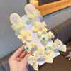 Grampo de Cabelo Flor Laço Fofo Estilo Coreano Acessório de Cabelo para Meninas Pequenas, Presilha para Franja, Grampo de Cabelo para Crianças, Não Danifica o Cabelo, Acessório de Cabelo para Meninas