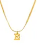 Collar de Acero Inoxidable con Colgante de Letra Inicial Ins Transfronterizo Chapado en Oro de 18K Cadena para el Cuello Impermeable Joyería de Alta Gama Estilo Pareja