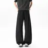 Pantalones de paracaidista de corte angulado estilo americano para hombre, pantalones de pierna ancha de secado rápido para trabajo al aire libre, pantalones casuales rectos de otoño holgados de moda