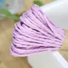10m/laço corda de papel dupla camada monocromática cor palha de ráfia corda de papel palha linha trançada corda de papel palha dupla camada linha decorativa para chapéu de palha