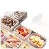 Contenedores de almacenamiento de alimentos de grado comercial, rectangulares, engrosados, herméticos, para almacenamiento en refrigerador, plástico transparente, aptos para congelación y almacenamiento de muestras