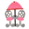 Serie rosa del Día de San Valentín zapatos con agujeros flor zapato de goma suave PVC hebilla de zapato zapatos de playa hebilla decorativa comercio electrónico transfronterizo