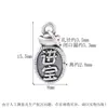 Pingente de Lingote de Prata Pura S999 com Caracteres Chineses de Dupla Face, Amuleto da Sorte Estilo Chinês Moderno, Acessórios para Cordão de Miçangas Feitos à Mão DIY