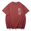 Moda para Hombre Tallas Grandes Gordito Manga Corta Moda Personalidad Estampado de Letras Holgado Extra Grande Top de Media Manga T8838