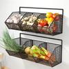 Cesta de Almacenamiento para Cebollín, Jengibre y Ajo Cesta de Almacenamiento para Ajo de Cocina para Colgar en la Pared Estante de Almacenamiento para Jengibre y Ajo Caja de Alimentos para Colgar en la Pared