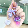 Mini figura de desenho animado com contas coloridas, pequeno acessório, pingente de garrafa de areia movediça, acessório de chaveiro, decoração fofa para mochila, pequeno presente