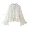 Ropa europea y americana para mujer transfronteriza, moda casual versátil de moda de venta caliente en AliExpress, camisa decorativa de capas 2234900712