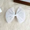 Pasador de Malla Estéreo con Lazo de Perlas Todo Fósforo Temperamento Princesa Clip Superior para el Cabello Accesorios para el Cabello de Niñas para Espectáculo Escénico