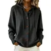 Europa Comercio Exterior Suéter Cardigan con Capucha Tejido de Botones Ropa Exterior Otoño Invierno Nuevo Color Sólido Casual Moda Ropa para Mujer