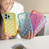 Funda Wave 2 en 1 de lunares de macarrón adecuada para iPhone 17 PRO MAX, funda de teléfono Apple 18 semitransparente mate 15