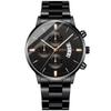 Comercio Exterior Transfronterizo Explosiones Reloj de Negocios Sencillo para Hombre Acero Inoxidable Correa de Moda Reloj Luminoso Calendario Cuarzo