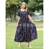 813 manga corta comercio exterior transfronterizo mujer casual holgado bohemio largo vestido de verano para la playa
