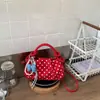 Yuezi 2026 Verão Novo Estilo Plissado Casual Moda Bolsa de Mão Feminina Bolinhas Bolsa Transversal Fofa para o Dia a Dia Bolsa Nuvem