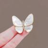 Concha de cristal de pedrería madre perla Flor animal broche nicho de alta gama moda para mujer ramillete grande accesorios para traje al por mayor