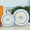 Série Oge Aijia Prato de Jantar Ocidental Prato Duplo Louça Doméstica Prato de Porcelana Óssea 8 polegadas 10 polegadas Pratos Caixa de Presente