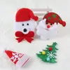 Cabeza de Papá Noel transfronteriza de fieltro de algodón y engrosamiento hecho a mano DIY decoración de árbol de Navidad accesorios de cabeza de ciervo tela de franela