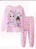 Ropa de verano para niña, dibujos animados, manga corta, amor, pez, ropa para casa, ropa interior de bebé, traje de pijama