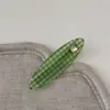 Pinza para el pelo coreana Dongdaemun de cuadros, con forma de corazón lindo y pedrería, pinza para flequillo, pinza lateral, accesorio para el pelo de verano para mujer