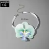 Joyas Europeas y Americanas Estéreo Artificial Colorida Mariposa Orquídea Flor Collar Atmósfera Fresca Flor Cadena Clavícula
