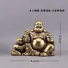 Estatueta Criativa de Buda Maitreya em Latão Puro, Estilo Antigo, Buda Sorridente com Barriga Grande, Decoração para Mesa de Casa Atacado