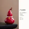 Adornos de Cerámica Estilo Chino en Forma de Calabaza para Mesa de Centro de Sala de Estar, Mesa de Té, Vestíbulo, Decoraciones de Oficina, Caja de Regalo para Inauguración de Casa, Regalo de Año Nuevo Chino