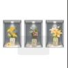 Pegatina de pared con marco de fotos 3D de simulación de flores y plantas verdes, para dormitorio, sala de estar, TV, fondo, autoadhesiva