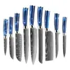 Juego de Cuchillos de Chef para Venta al por Mayor en Amazon Transfronterizo, Cuchillo Santoku para Rebanar Frutas, Cuchillo de Cocina Multiusos para Deshuesar, Juego de Cuchillos de 10 Piezas
