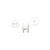 Broche de presión de plástico 3.5mm Blanco Dos piezas de broche Botón de presión desechable Clip para tarjeta de identificación Anti-falsificación Clip para papelería