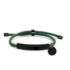 Pulseira Personalizada Logo de Publicidade Transfronteiriça Personalizado Multicolorida Pequena Redonda Arco-Íris Presente de Feriado Aço Titânio Gravação Pulseira Trançada