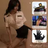 Lencería Sexy Falda Corta Conjunto de Uniforme Sexy Lencería Coqueta Conjunto de Juego de Rol Atuendo de Azafata Dropshipping
